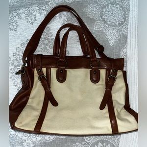 Canvas and Pleather Bag